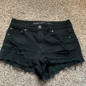 American eagle high-rise festival black shorts